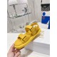 Dior DiorAct Sandals In Yellow Lambskin