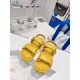 Dior DiorAct Sandals In Yellow Lambskin