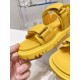 Dior DiorAct Sandals In Yellow Lambskin