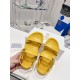 Dior DiorAct Sandals In Yellow Lambskin