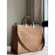 Fendi Sunshine Medium Tote Bag In Beige FF Fabric