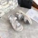 Dior DiorAct Sandals In Silver Laminated Calfskin