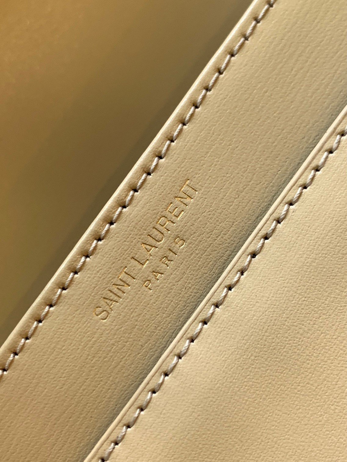 Saint Laurent Small Solferino Bag In Beige Calfskin