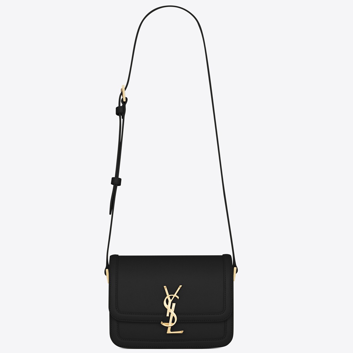 Saint Laurent Small Solferino Bag In Black Calfskin