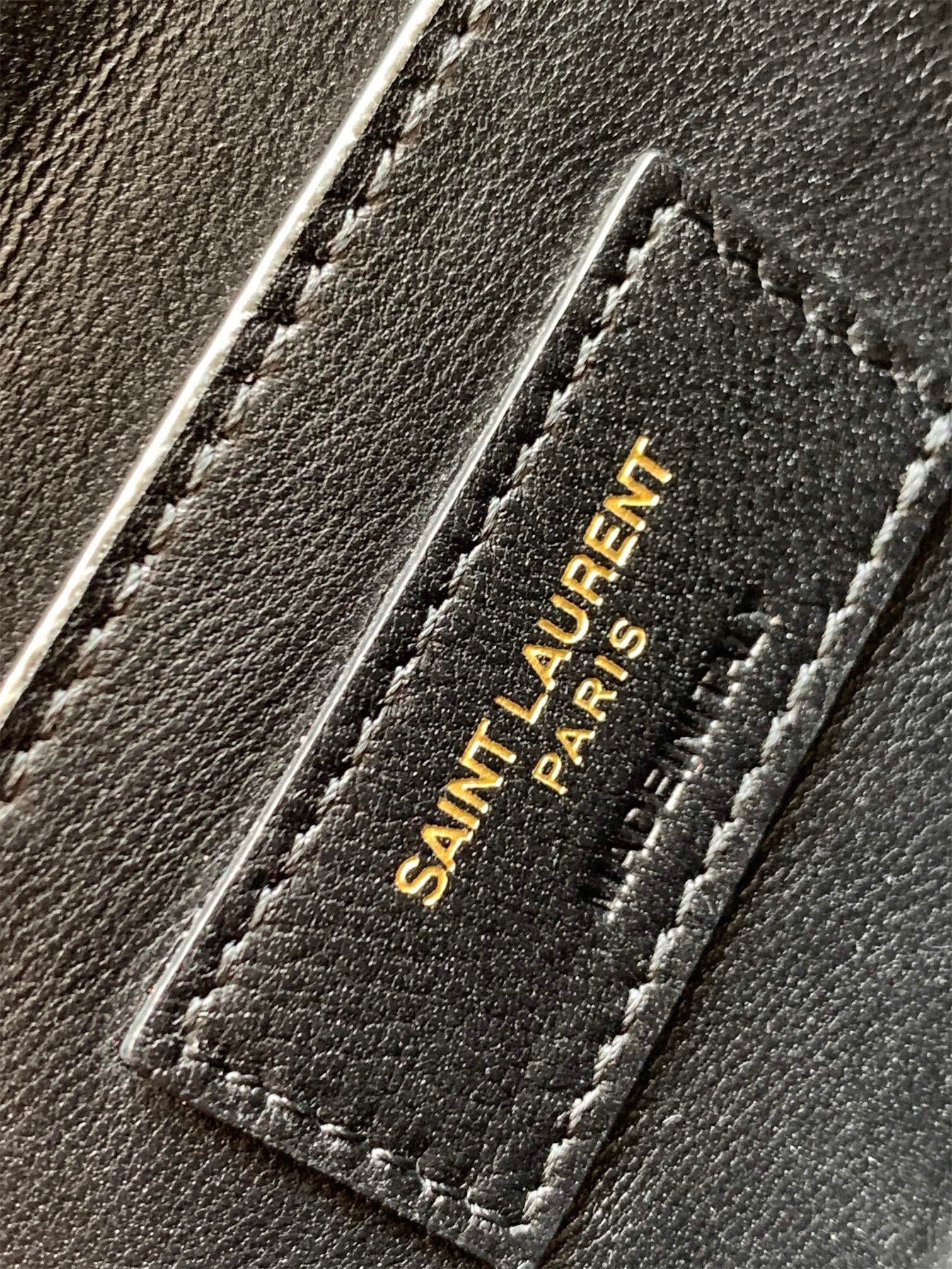 Saint Laurent Small Solferino Bag In Black Calfskin