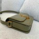 Saint Laurent Small Solferino Bag In Khaki Green Calfskin