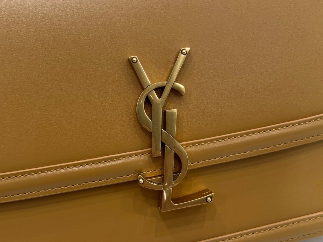 Saint Laurent Medium Solferino Bag In Camel Calfskin