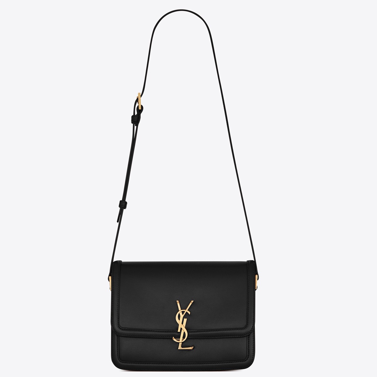 Saint Laurent Medium Solferino Bag In Black Calfskin