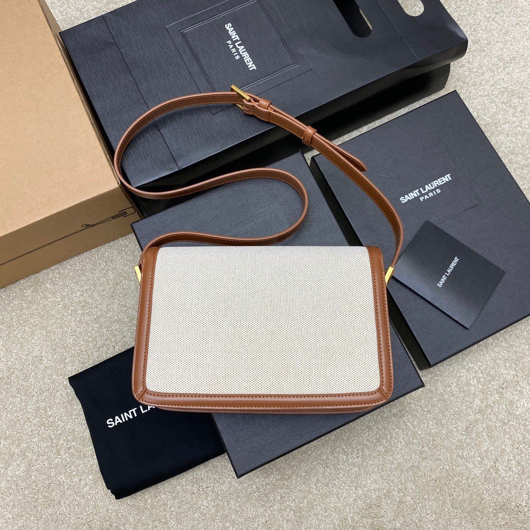 Saint Laurent Medium Solferino Bag In Canvas