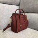 Celine Nano Luggage Tote Bag In Ruby Drummed Calfskin