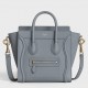 Celine Nano Luggage Tote Bag In Kohl Drummed Calfskin