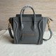 Celine Nano Luggage Tote Bag In Kohl Drummed Calfskin