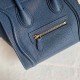 Celine Nano Luggage Tote Bag In Navy Blue Drummed Calfskin