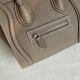 Celine Nano Luggage Tote Bag In Souris Drummed Calfskin