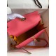 Hermes Kelly Sellier 28 Bicolor Bag in Rose Lipstick and Yellow Epsom Calfskin