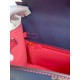 Hermes Kelly Sellier 28 Bicolor Bag in Blue Saphir and Rose Lipstick Epsom Calfskin