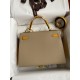 Hermes Kelly Sellier 28 Bicolor Bag in Trench and Yellow Epsom Calfskin