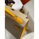 Hermes Kelly Sellier 28 Bicolor Bag in Trench and Yellow Epsom Calfskin