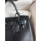 Hermes Kelly Sellier 28 Handmade Bag In Black Box Calfskin