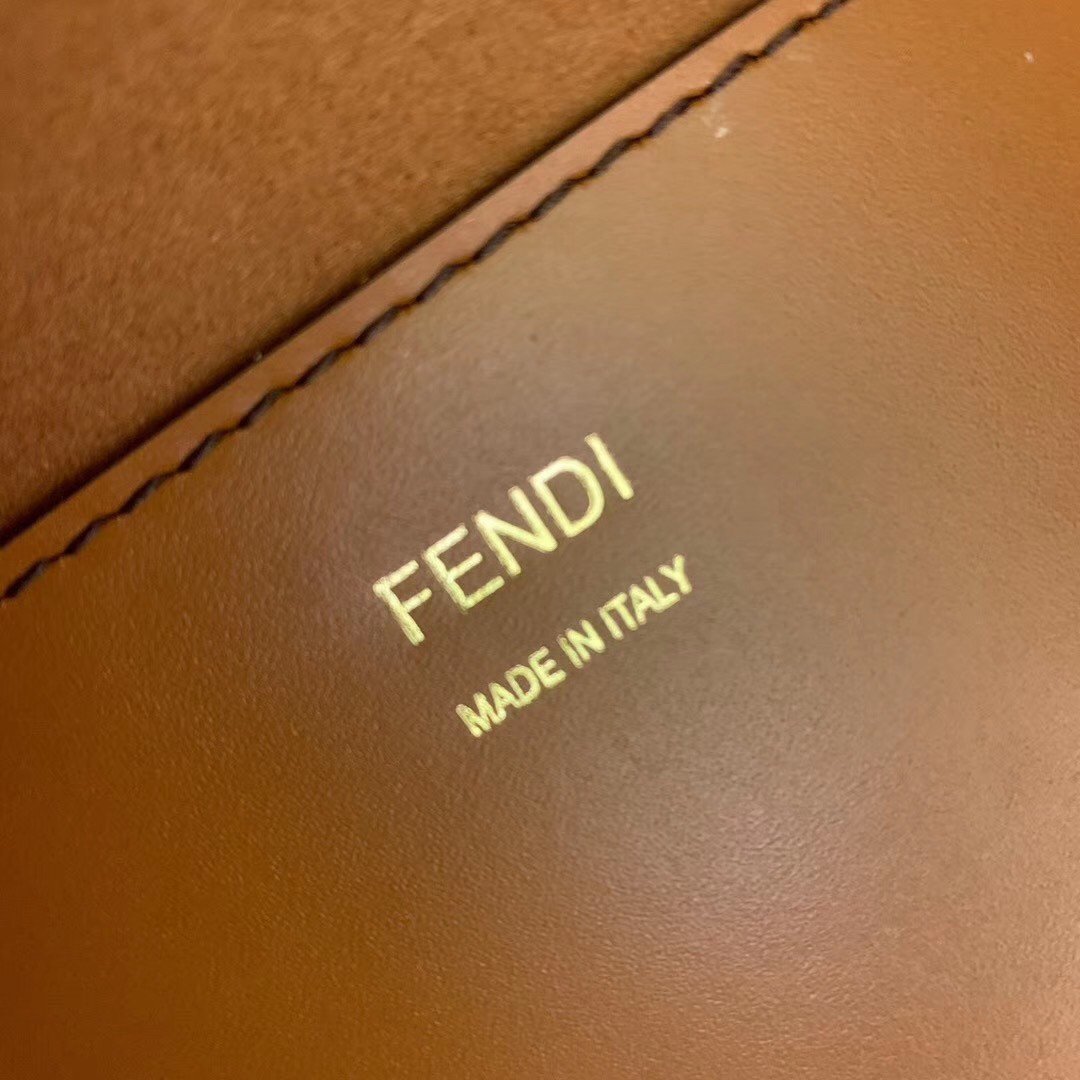 Fendi Sunshine Large Tote Bag In Brown Calfskin