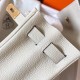 Hermes Kelly Retourne 28 Handmade Bag In Craie Clemence Leather