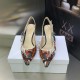 Dior J'Adior Slingback Pumps 65mm In Jardin d'Hiver Embroidered Cotton