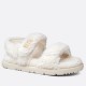 Dior Dioract Sandals In White Shearling