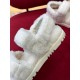 Dior Dioract Sandals In White Shearling