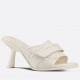 Dior Dio(r)evolution Heeled Slides In White Calfskin