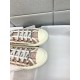 Dior Walk'n'Dior Sneakers In Nude Oblique Embroidered Cotton