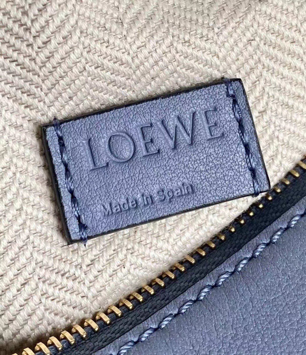 Loewe Puzzle Mini Bag In Atlantic Blue Calfskin