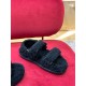 Dior Dioract Sandals In Black Shearling