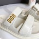 Dior Dioract Slide Sandals In White Lambskin