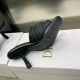 Dior Dio(r)evolution Heeled Slides In Black Calfskin