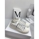 Dior Walk'n'Dior Sneakers in White Canvas and Suede Calfskin