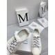 Dior Walk'n'Dior Sneakers in White Canvas and Suede Calfskin