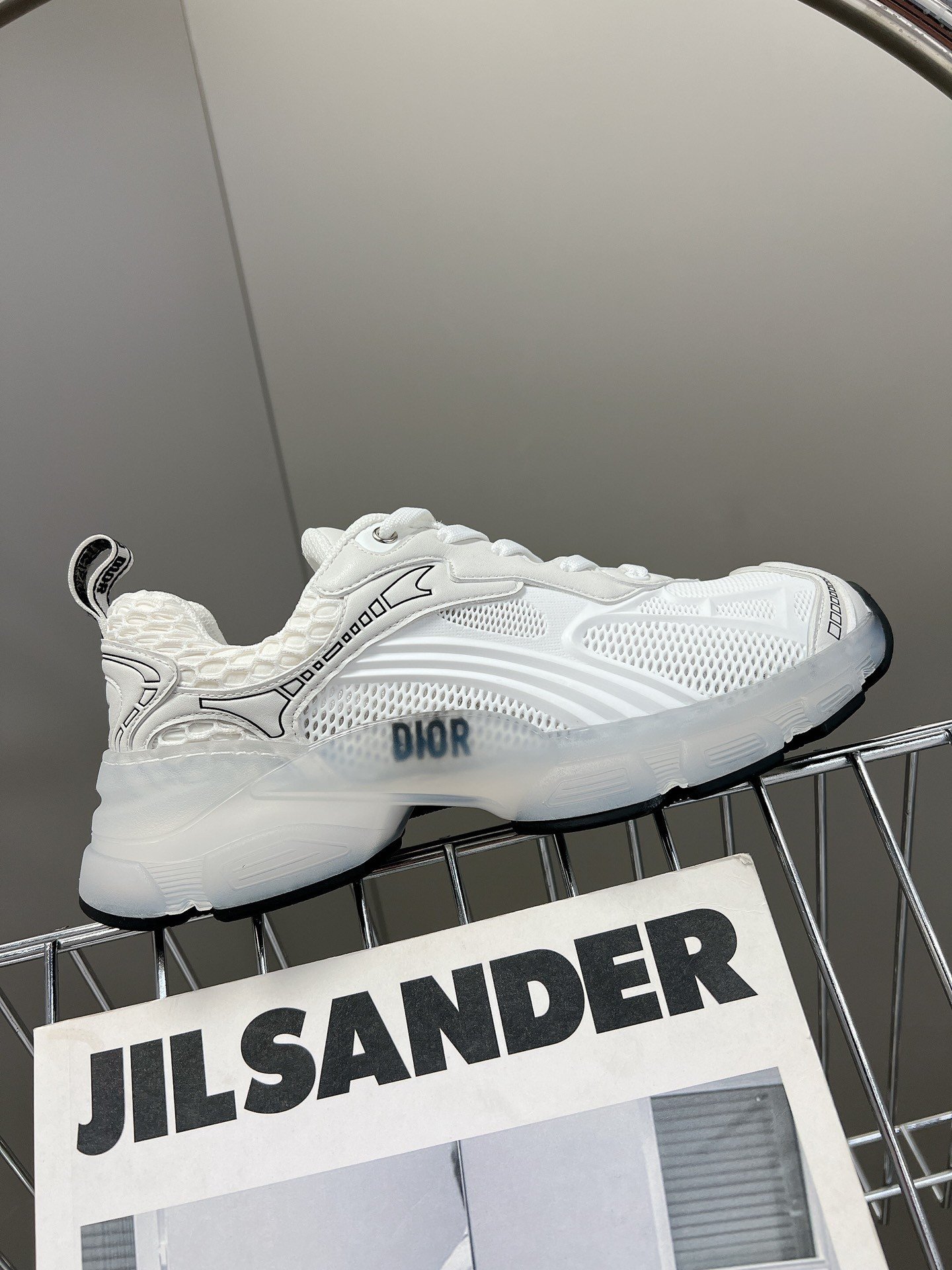 Dior Vibe Sneakers in White Technical Fabric and Mesh