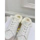 Dior Star Low-top Sneakers in White Calfskin and Shearling