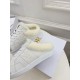 Dior Star Low-top Sneakers in White Calfskin and Shearling