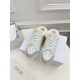 Dior Star Low-top Sneakers in White Calfskin and Shearling