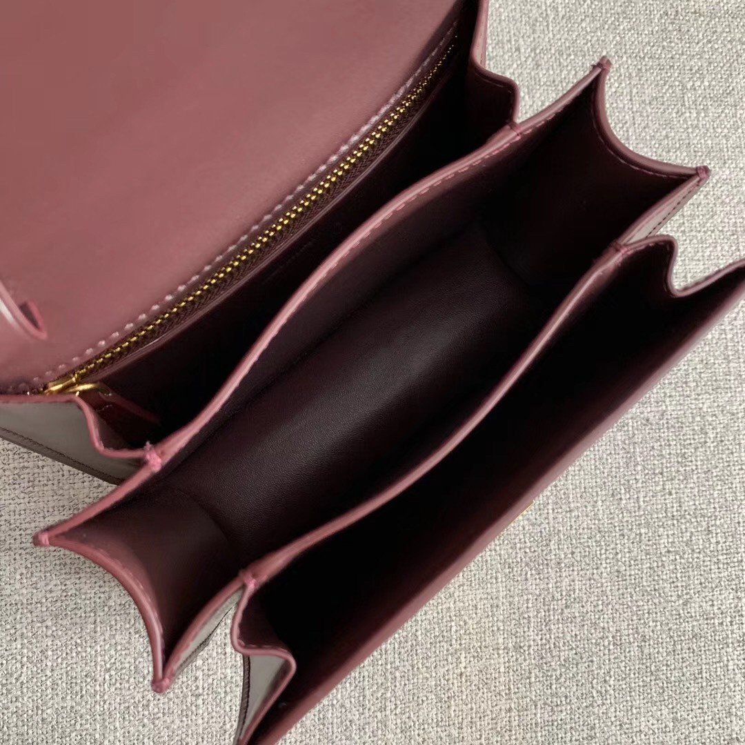 Celine Classic Box Small Bag In Bordeaux Box Calfskin