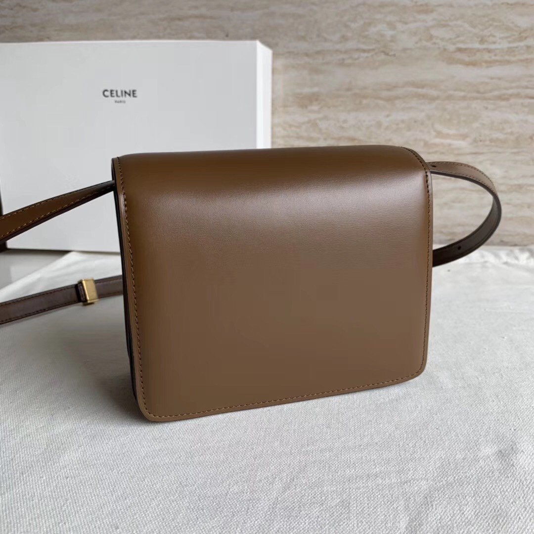 Celine Classic Box Small Bag In Camel Box Calfskin