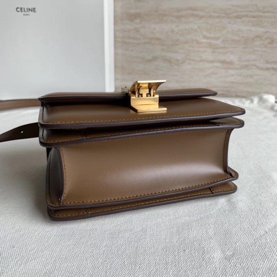 Celine Classic Box Small Bag In Camel Box Calfskin