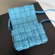 Bottega Veneta Cassette Bag In Pool Foulard Intreccio Calfskin