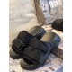 Dior D-Wander Slides In Black Camouflage Technical Fabric