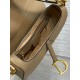 Dior Saddle Bag with Strap in Sand Grained Calfskin