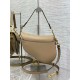 Dior Saddle Bag with Strap in Sand Grained Calfskin