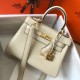 Hermes Kelly 20cm Bag In Craie Clemence Leather GHW