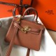 Hermes Kelly 20cm Bag In Gold Clemence Leather GHW