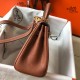 Hermes Kelly 20cm Bag In Gold Clemence Leather GHW